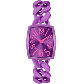 Watch for Women Chain Metal Bracelet Watch Rectangular Watch Easy to Read Waterproof Watch