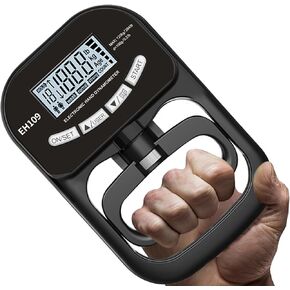 Hand Dynamometer Grip Strength Trainer - Electronic Hand Grip Strength Tester Grip Strengthener Hand Exerciser Meter Digital Hand Grip Training Gauge 265 Lbs : 120 Kgs for Sport Home School Use