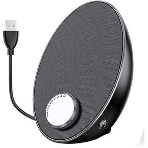 USB Computer Speakers for Desktop PC - Portable Plug-N-Play Laptop Bluetooth Speakers - External Computer Speakers with Easy-Access Volume Knob/Clear Sound for Windows/macOS/ChromeOS/Linux