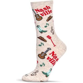 MeMoi Women's Nashville Rayon Crew Socks