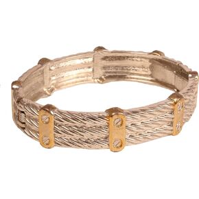 Touchstone Indian Bollywood Fresh Fashion Handcrafted Free Size Designer Jewelry Bracelet in White Tone for Women and Men.
