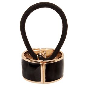 L. Erickson Atelier Enamel Cuff Pony - Black/Gold