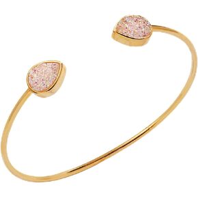 Alex and Ani Glitter Druzy Flex Cuff Bracelet, Pink