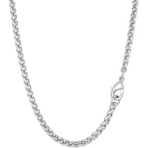FaithHeart Stainless Steel Chains for Men, Silver/Black/14K Gold Plated Snake/Wheat/Box/Rope/Rolo Chain Necklace 16-30 Inches with Delicate Gift Box