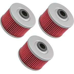 Caltric 3 Pack Oil Filter Compatible with Kawasaki 110 Klx110 Klx-110 Klx110L 2002-2018
