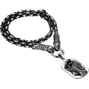 قلادة مطرقة Oidea Viking Thor للرجال: قلادة Viking Viking من Awe Mjolnir مع قلادة الذئب بيزنطية سلسلة الهدية المجوهرات للرجال النساء 24in سلسلة