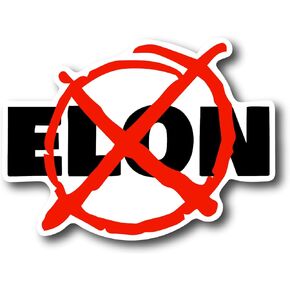 anti elon no elon 4.5 بوصة في 3.38 بوصة يموت المغناطيس توقف المغناطيس المجنونة للثلاجة ، والسيارة ، الشاحنة ، الشاحنة | Awmagnet100