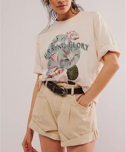 Y2k Womens Oversized Fruit Graphic Print Tees Shirts Vintage Flower Baggy Tshirt Tops Coastal Clothes Aesthetic in Saudi Arabia