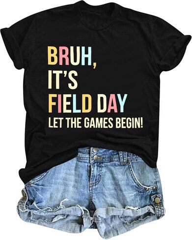 Field Day Shirts for Women Bruh It's Field Day Let The Games Begin Shirt Teacher Life T-Shirt Fun Day Tees in Saudi Arabia