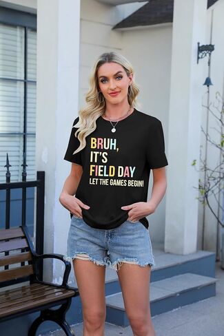 Field Day Shirts for Women Bruh It's Field Day Let The Games Begin Shirt Teacher Life T-Shirt Fun Day Tees in Saudi Arabia