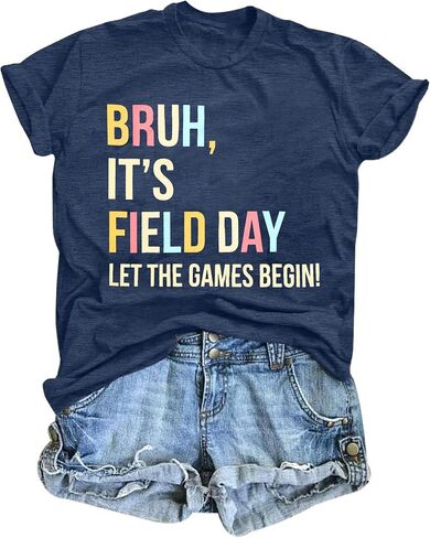 Field Day Shirts for Women Bruh It's Field Day Let The Games Begin Shirt Teacher Life T-Shirt Fun Day Tees in Saudi Arabia
