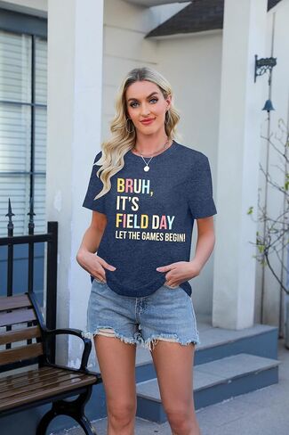 Field Day Shirts for Women Bruh It's Field Day Let The Games Begin Shirt Teacher Life T-Shirt Fun Day Tees in Saudi Arabia