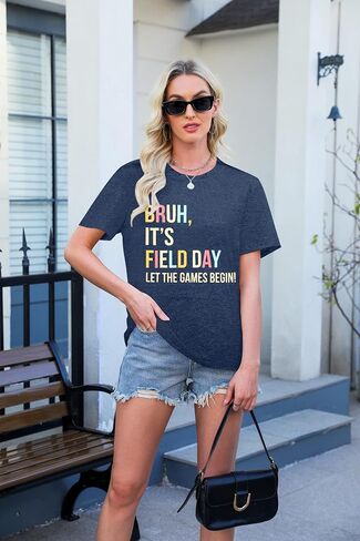 Field Day Shirts for Women Bruh It's Field Day Let The Games Begin Shirt Teacher Life T-Shirt Fun Day Tees in Saudi Arabia