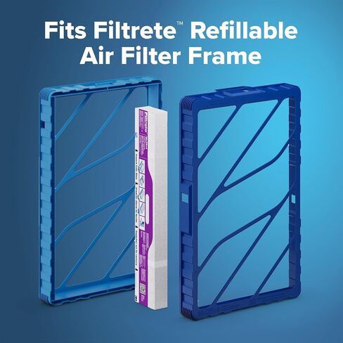 Filtrete 16x25x4 استبدال مرشح الهواء القابل لإعادة التعبئة ، MPR 1550 ، MERV 12 ، بكتيريا مسببة للحساسية والفيروس ، 2 حزمة ، والاستخدام مع إطار مرشح الهواء القابل لإعادة الاستخدام لمجموعة مرشح الهواء القابلة لإعادة ملء الفيليترت ، ل HVAC ، الفرن ، الفرن in Kuwait