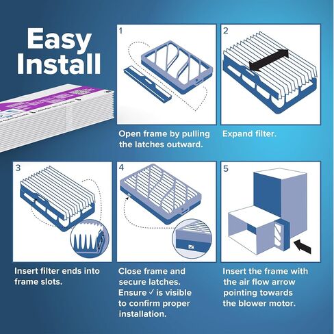 Filtrete 16x25x4 استبدال مرشح الهواء القابل لإعادة التعبئة ، MPR 1550 ، MERV 12 ، بكتيريا مسببة للحساسية والفيروس ، 2 حزمة ، والاستخدام مع إطار مرشح الهواء القابل لإعادة الاستخدام لمجموعة مرشح الهواء القابلة لإعادة ملء الفيليترت ، ل HVAC ، الفرن ، الفرن in Kuwait