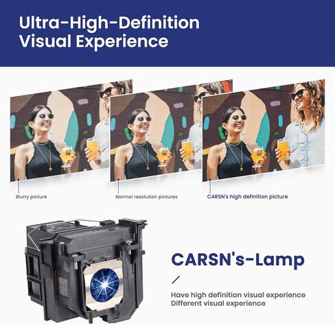 لمبة مصباح بروجيكتور بديلة من CARSN ELP85 لجهاز Epson ELPLP85 Powerlite-Home Cinema 3500 3100 3000 3600E 3200 3800 3700 3900 EH-TW6600 EH-TW6700 EH-TW6800 EH-TW6600W in Kuwait