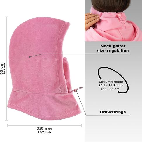 Fleece Balaclava Over Helmet - Warm Helmet Ninja Hood - Snowboard Hooded Hat Neck Gaiter Ski Mask in Kuwait