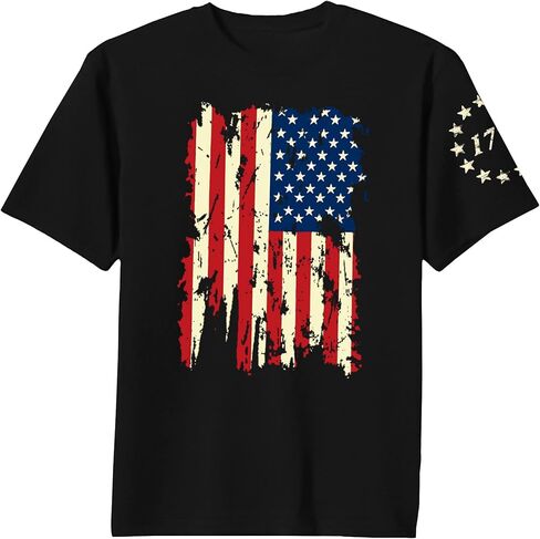 القمصان الأمريكية القمصان: 4 يوليو تي شيرت وطني تي شيرت الولايات المتحدة الأمريكية طباعة يوم الاستقلال قمم TEE TEE in Kuwait