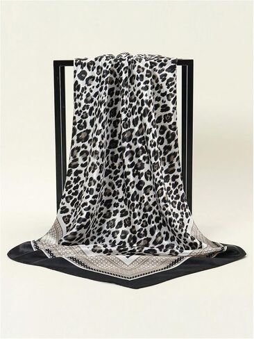 Floerns Women's Retro Silk Bandana Leopard Print Headscarf Boho Square Hair Scarf in Saudi Arabia