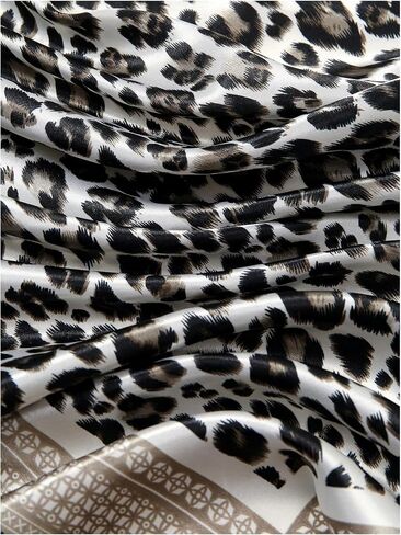 Floerns Women's Retro Silk Bandana Leopard Print Headscarf Boho Square Hair Scarf in Saudi Arabia