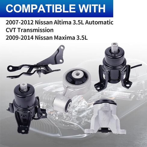 مجموعة حامل محرك المحرك - متوافقة مع 2007-2017 Nissan Altima 2.5L,A4339 A4340 A4350 A4353 in Kuwait