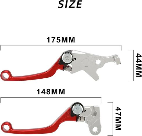 رافعات فرامل القابض القابلة للطي للدراجة القابلة للطي ، رافعة مقبض مقبض محوري مزورة لـ Dirtbike CRF300L 21-24/CRF300L RALLY 21-24/CRF250L/M 12-20/CRF250 RALLY 17-21 RED in Kuwait