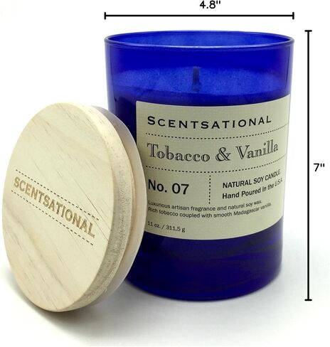 Scentsational Candles | Vetiver Vanilla No. 09 | Apothecary Collection | Luxury Scented Soy Jar Candle | Hand Poured in The USA | Highly Scented & Long Lasting | 11 Oz. in Saudi Arabia