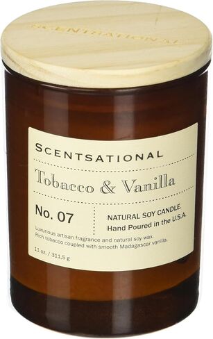 Scentsational Candles | Vetiver Vanilla No. 09 | Apothecary Collection | Luxury Scented Soy Jar Candle | Hand Poured in The USA | Highly Scented & Long Lasting | 11 Oz. in Saudi Arabia