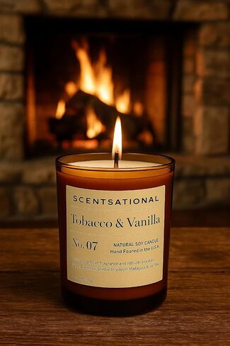 Scentsational Candles | Vetiver Vanilla No. 09 | Apothecary Collection | Luxury Scented Soy Jar Candle | Hand Poured in The USA | Highly Scented & Long Lasting | 11 Oz. in Saudi Arabia