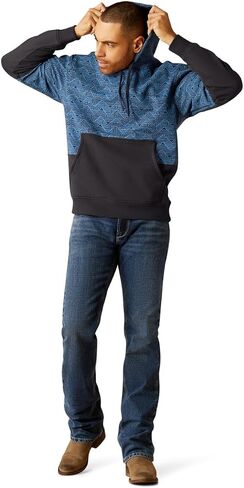 ARIAT Men's Color Block Hoodie in Saudi Arabia
