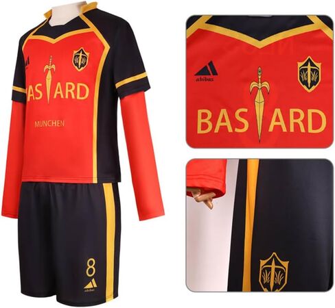 Anime Anime Cosplay Costume Bastard Munchen Red Uniform Ness Uniform Sports Suit Football Halloween in Saudi Arabia
