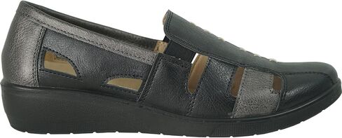 KOZI Women Comfort Casual Wedge Sandal Shoe Slip-On Loafer Mary Jane Round or Cap Toe with Removable Insole in Saudi Arabia