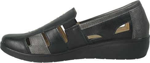 KOZI Women Comfort Casual Wedge Sandal Shoe Slip-On Loafer Mary Jane Round or Cap Toe with Removable Insole in Saudi Arabia
