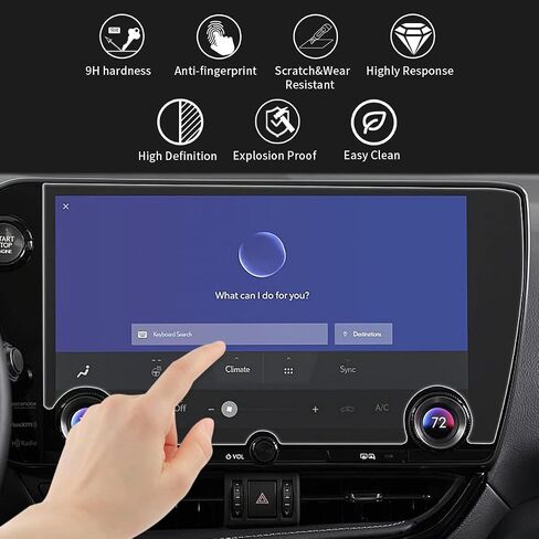 INTGET 12.3 Inch Screen Protector for 2024 Jeep Wrangler/2024 Jeep Gladiator Accessories Tempered Glass Screen Protective Film Navigation Touch Screen Protector for 2024 Jeep Wrangler JL Accessories Sport/Sport S/Willys/Rubicon/Sahara/Rubicon X in Kuwait