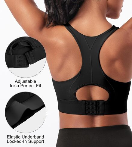 Sports Bras for Women High Support - High Impact Padded Racerback Sport Bra - Womens Push Up Running Gym Yoga Workout Tops in Saudi Arabia