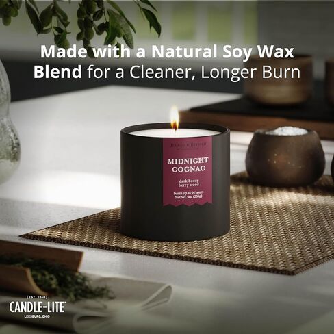 شموع شموع معطرة للشمعة للرجال ، عطر العسل الويسكي ، 16.25 أوقية جرة ، 3-Wick ، ​​51 ساعة من وقت الحرق ، والعلاج العطري المذكر مع رائحة طويلة الأمد ، هدية مثالية ليوم الأب وديكور المنزل in Kuwait