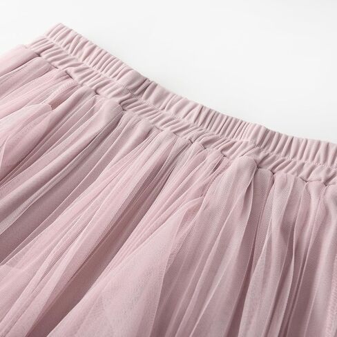 Apocrypha Womens A-Line Skirt Pleated Tulle Maxi Skirt Dance Party Casual Skirt in Kuwait