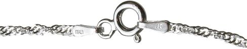 Sterling Silver Singapore Nickel Free Chain Anklet Italy in Saudi Arabia