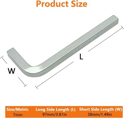 7Pcs Square Head Wrench Set L Shaped Square Key Kit Chromium Vanadium Steel Square Head Screwdrivers for Pocket Hole Screws, 3-10mm in Saudi Arabia