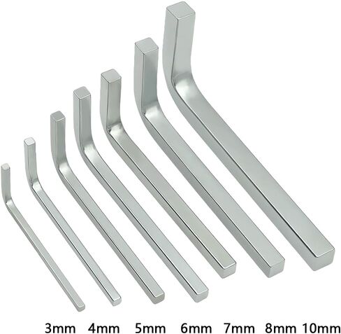 7Pcs Square Head Wrench Set L Shaped Square Key Kit Chromium Vanadium Steel Square Head Screwdrivers for Pocket Hole Screws, 3-10mm in Saudi Arabia