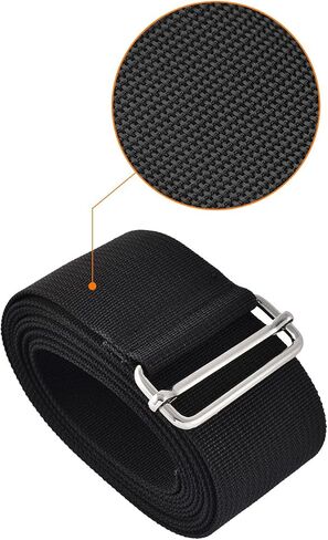 Luggage Strap Suitcase Belt- Nylon Travel Adjustable Baggage Accessory with Metal Buckle, Apply to Suitcase (8.2 Feet, Black) in Kuwait