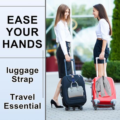 3PCS Add a Bag Luggage Straps Jacket Gripper, Heavy Duty Luggage Straps Baggage Suitcase Buckle Adjustable Suitcase Belt Travel Belt Luggage Accessories for Extra Bags(Black, Gray, Blue) in Saudi Arabia