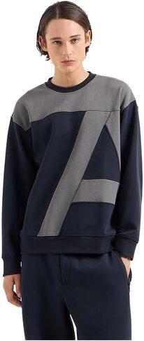 Armani Exchange Men Limited Edition A Line Logo Stretch Cotton Poly Sweatshirt in Kuwait