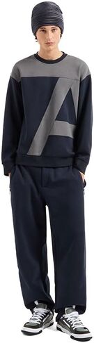Armani Exchange Men Limited Edition A Line Logo Stretch Cotton Poly Sweatshirt in Kuwait