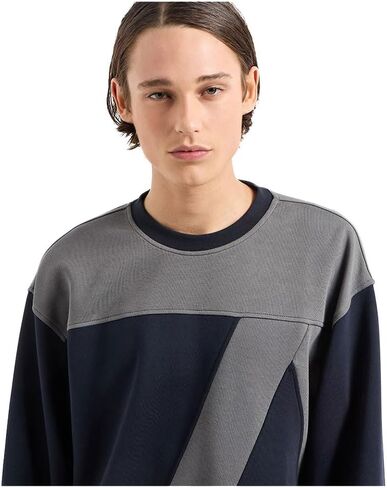 Armani Exchange Men Limited Edition A Line Logo Stretch Cotton Poly Sweatshirt in Kuwait