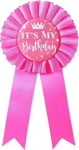 It's My Birthday Badge Pin Satin Birthday Ribbon Pin for Girls Happy Birthday Brooch Pins Party Decorations in Saudi Arabia