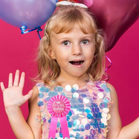 It's My Birthday Badge Pin Satin Birthday Ribbon Pin for Girls Happy Birthday Brooch Pins Party Decorations in Saudi Arabia