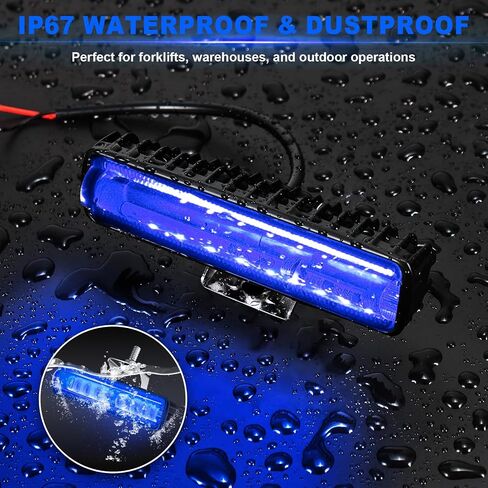 LED Forklift Safety Light - 2 Pack Warehouse Warning Light مع قوس تصاعد قابل للتعديل للشاحنة ، مؤشر أمن AGV سطوع الأضواء (الأزرق) in Kuwait