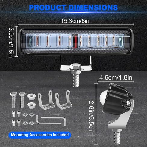 LED Forklift Safety Light - 2 Pack Warehouse Warning Light مع قوس تصاعد قابل للتعديل للشاحنة ، مؤشر أمن AGV سطوع الأضواء (الأزرق) in Kuwait