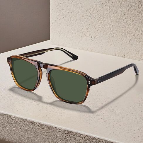 CARFIA Polarized Sunglasses for Men UV400 Protection - Pilot Design Acetate Sun Glasses for Driving Fishing Outdoor CA5355 in Saudi Arabia